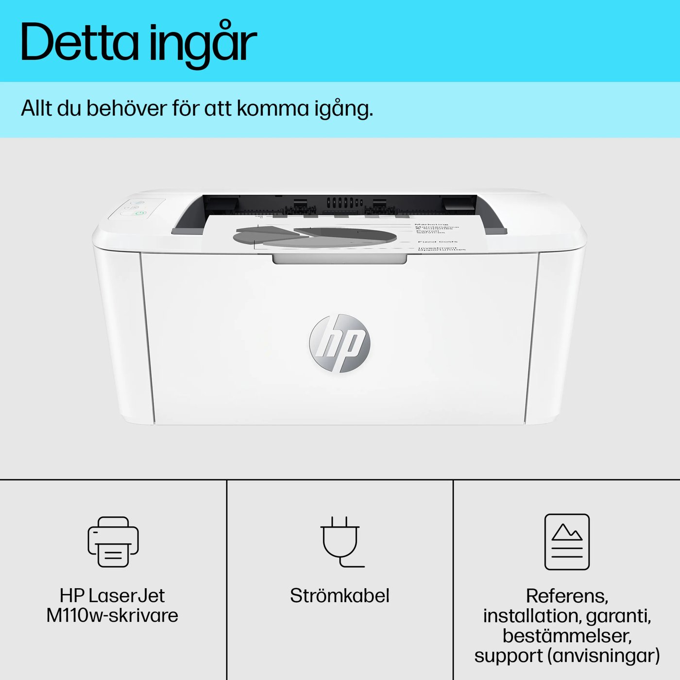 HP LaserJet M110w Laserskrivare