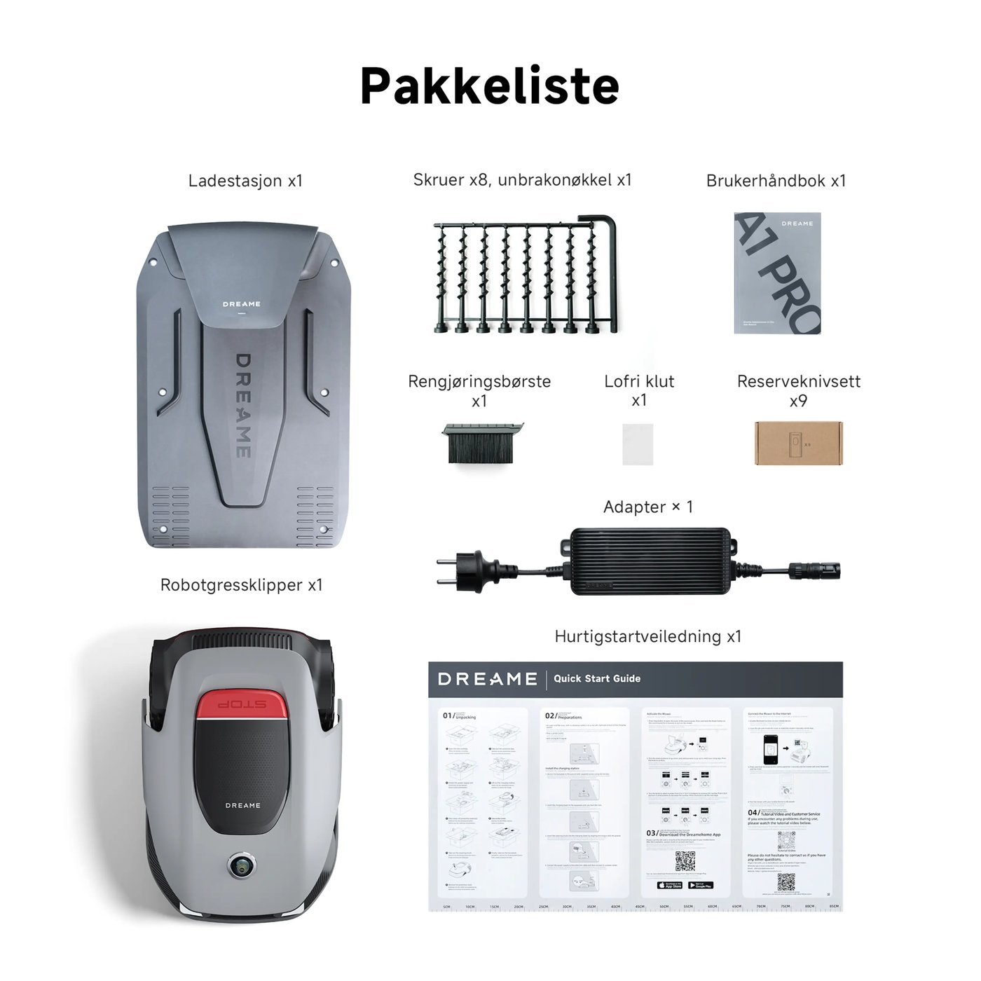 Dreame A1 Pro Robotgressklipper 2000