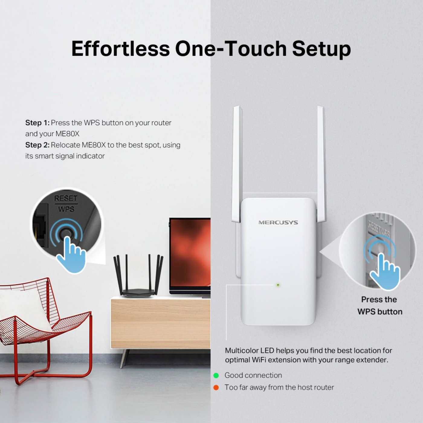 Mercusys ME80X Wifi 6-repeater AX3000