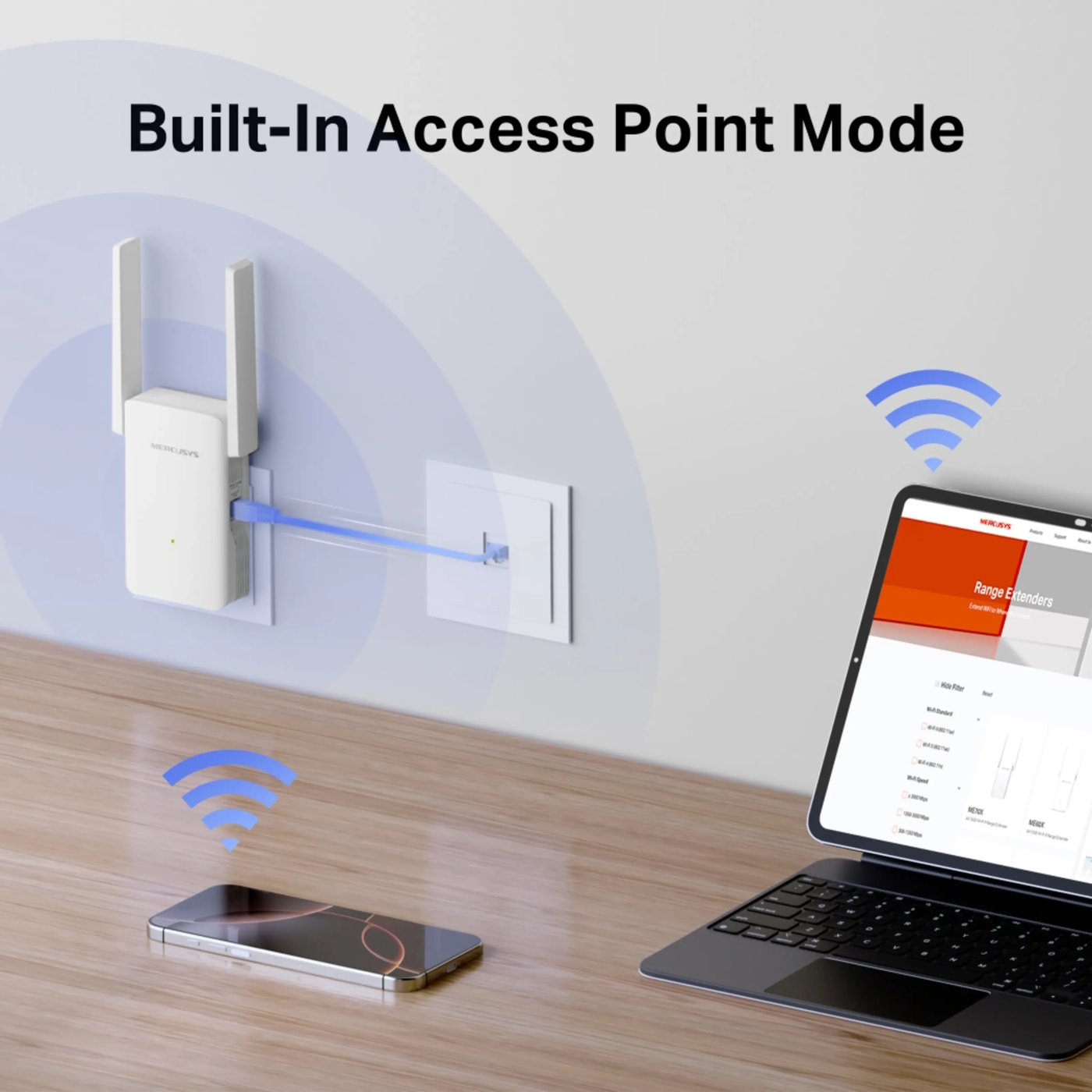 Mercusys ME80X Wi-Fi 6 Repeater AX3000