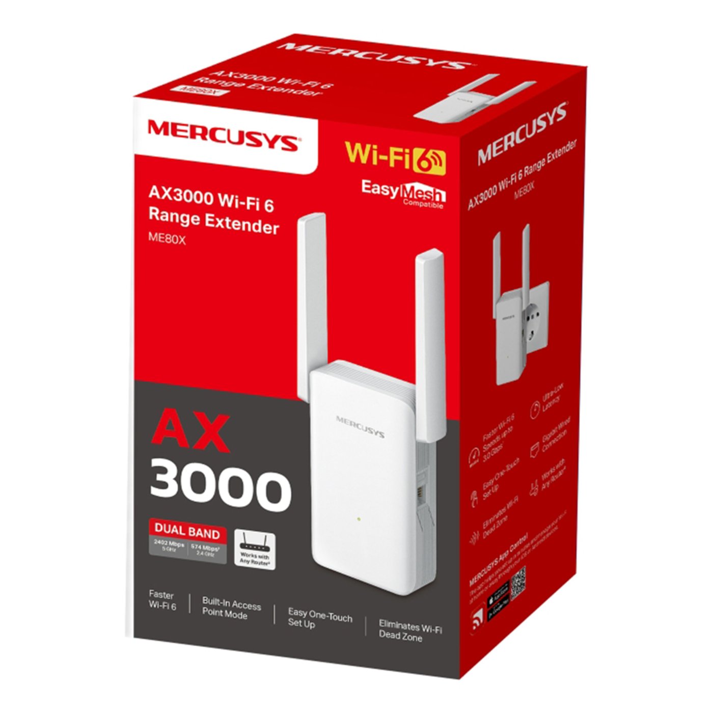 Mercusys ME80X Wifi 6-repeater AX3000