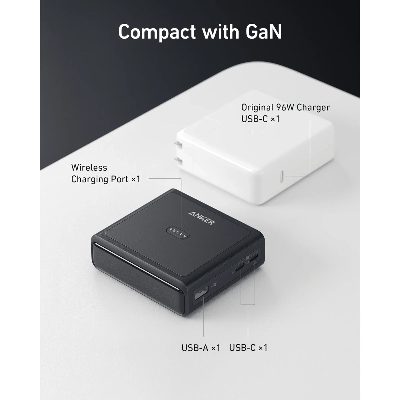 Anker 100W Ladestasjon for Anker Prime Powerbank