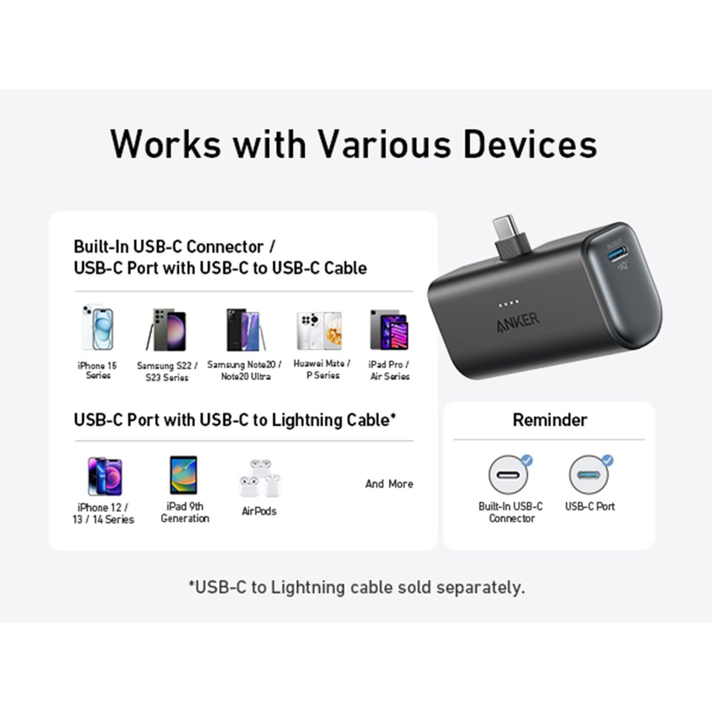 Anker Nano Powerbank 22.5W USB-C