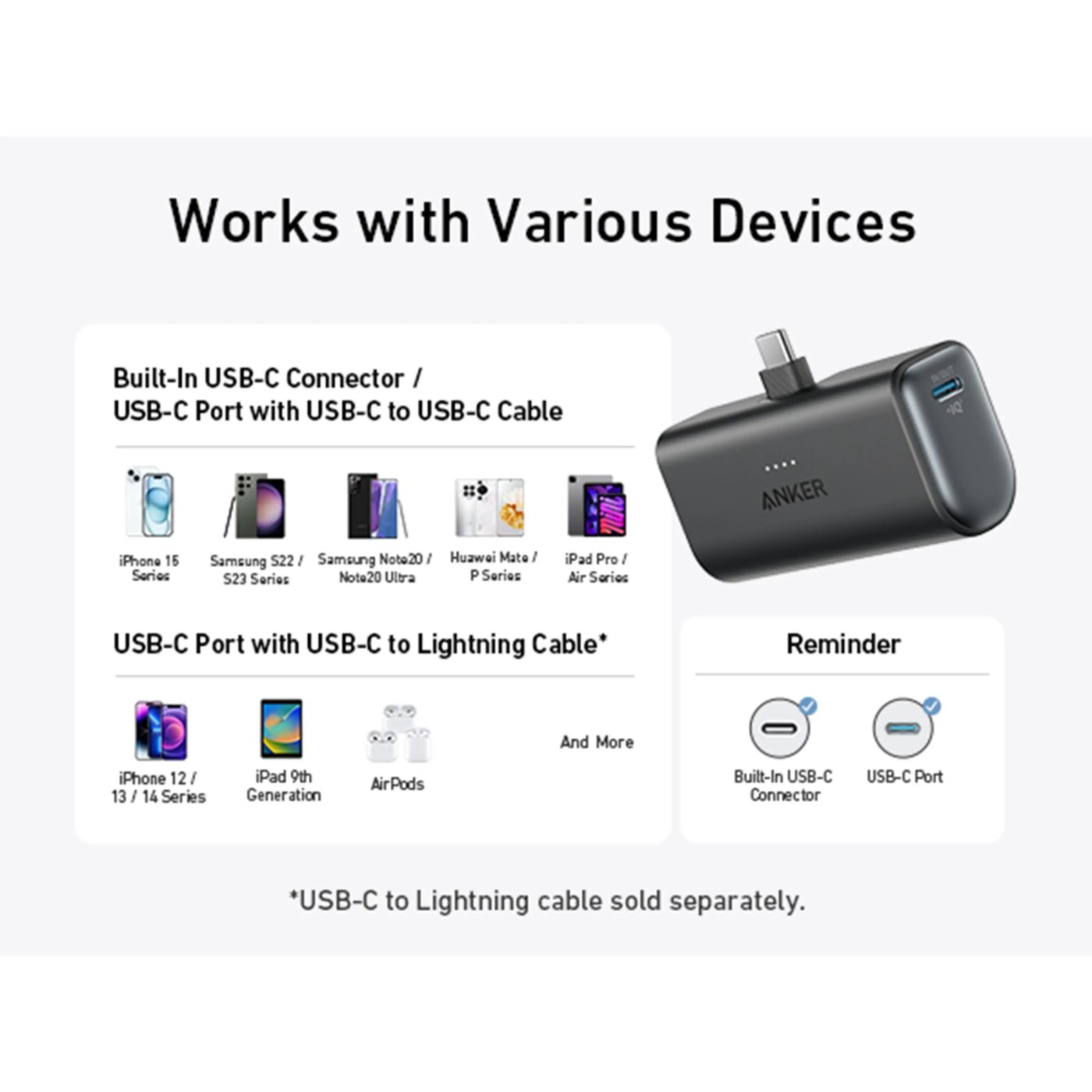 Anker Nano Powerbank 22.5W USB-C