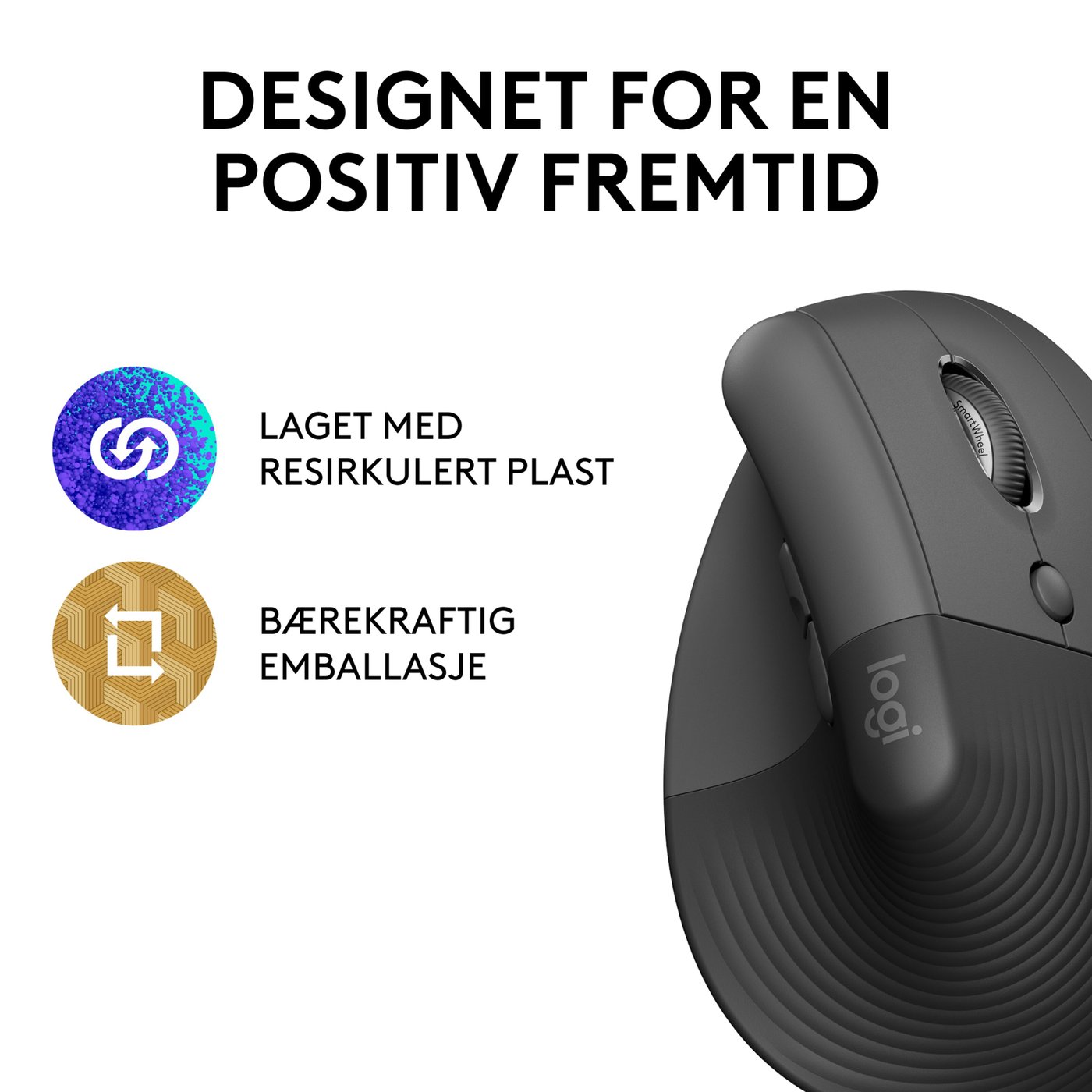 Logitech Lift Vertikal datamus Graphite