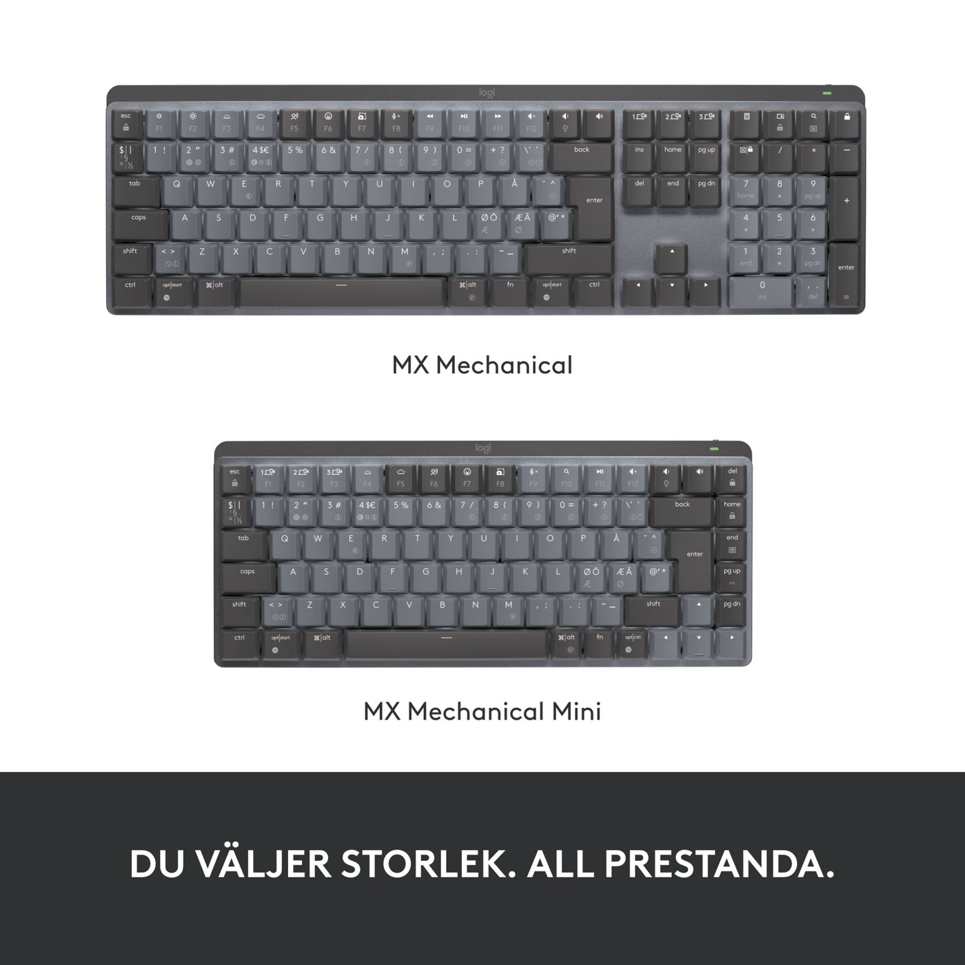 Logitech Mx Mechanical Mekaniskt tangentbord Brown Tactile Quiet