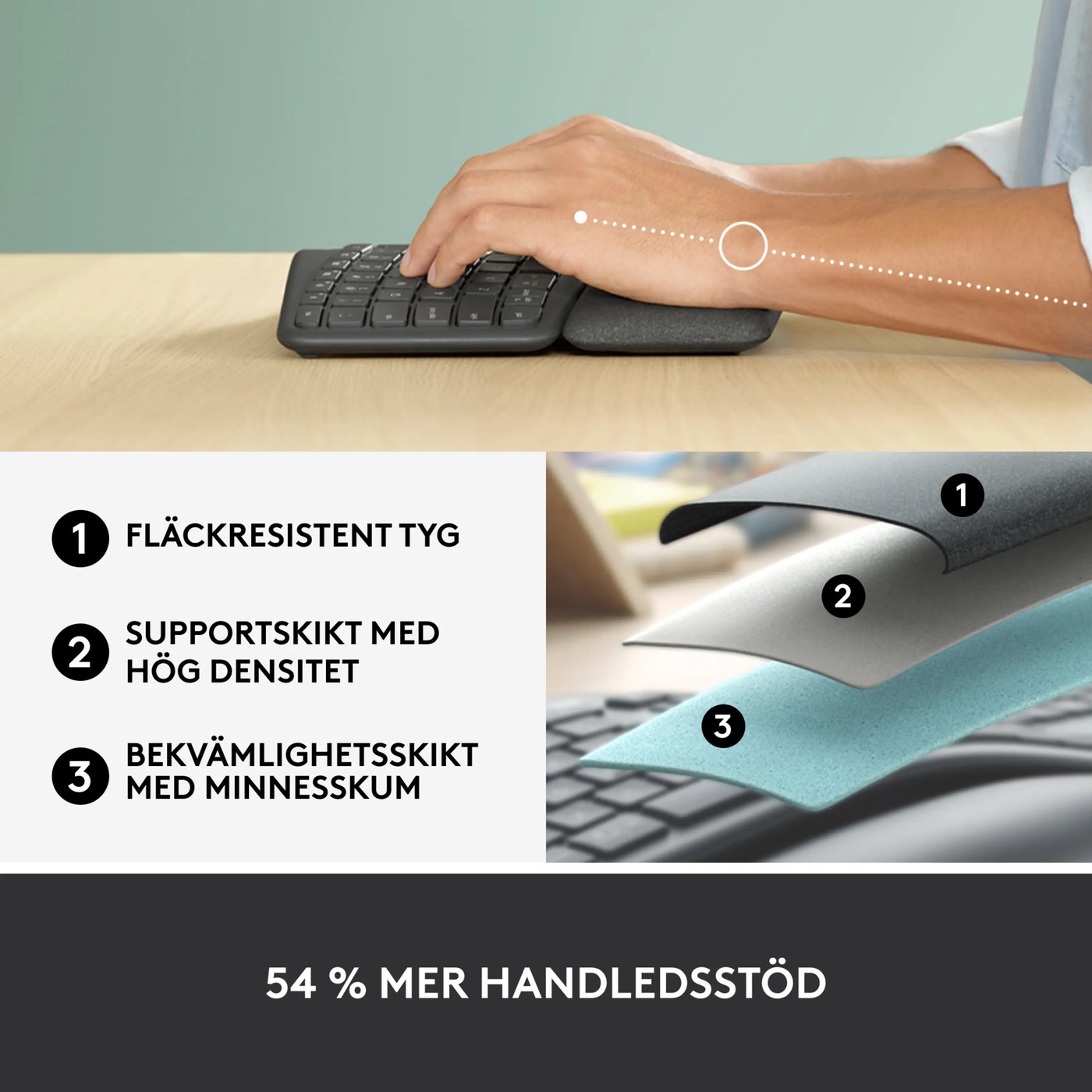 Logitech Ergo K860 Ergonomiskt tangentbord