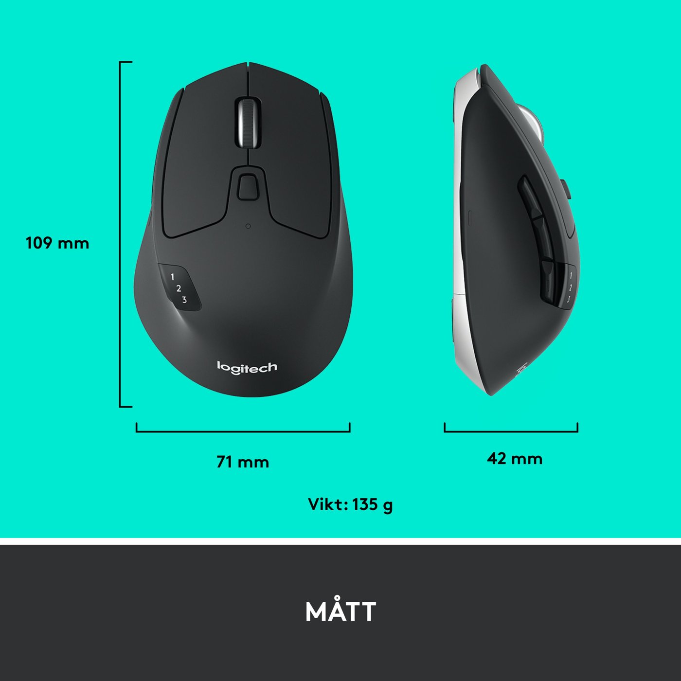 Logitech M720 Trådlös datormus