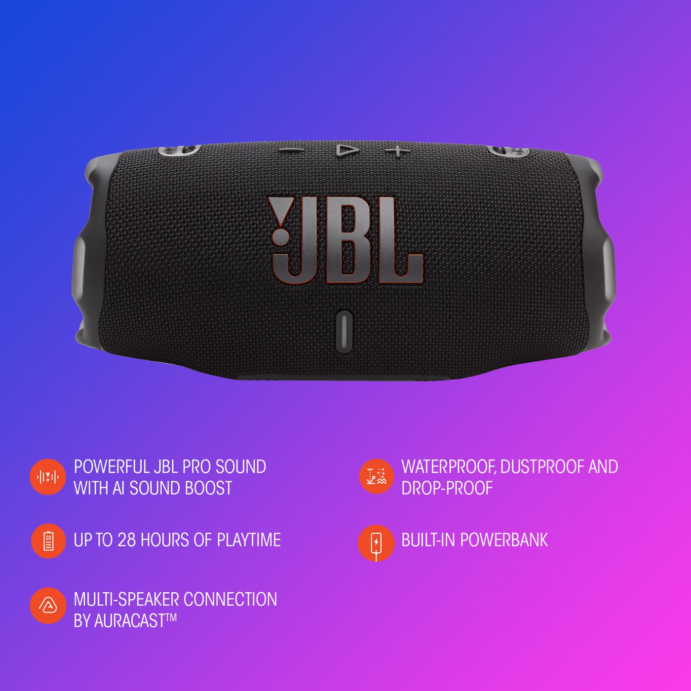 JBL Charge 6 Portabel högtalare Svart