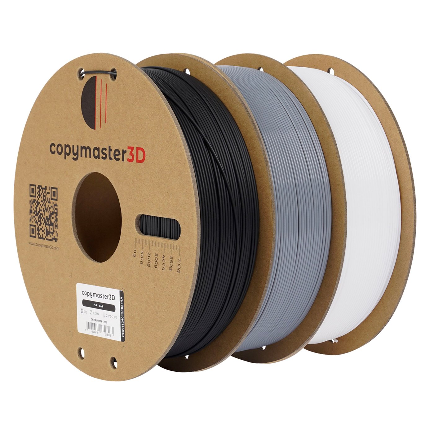 Copymaster3D PLA-filament för 3D-skrivare 1,75 mm Grå