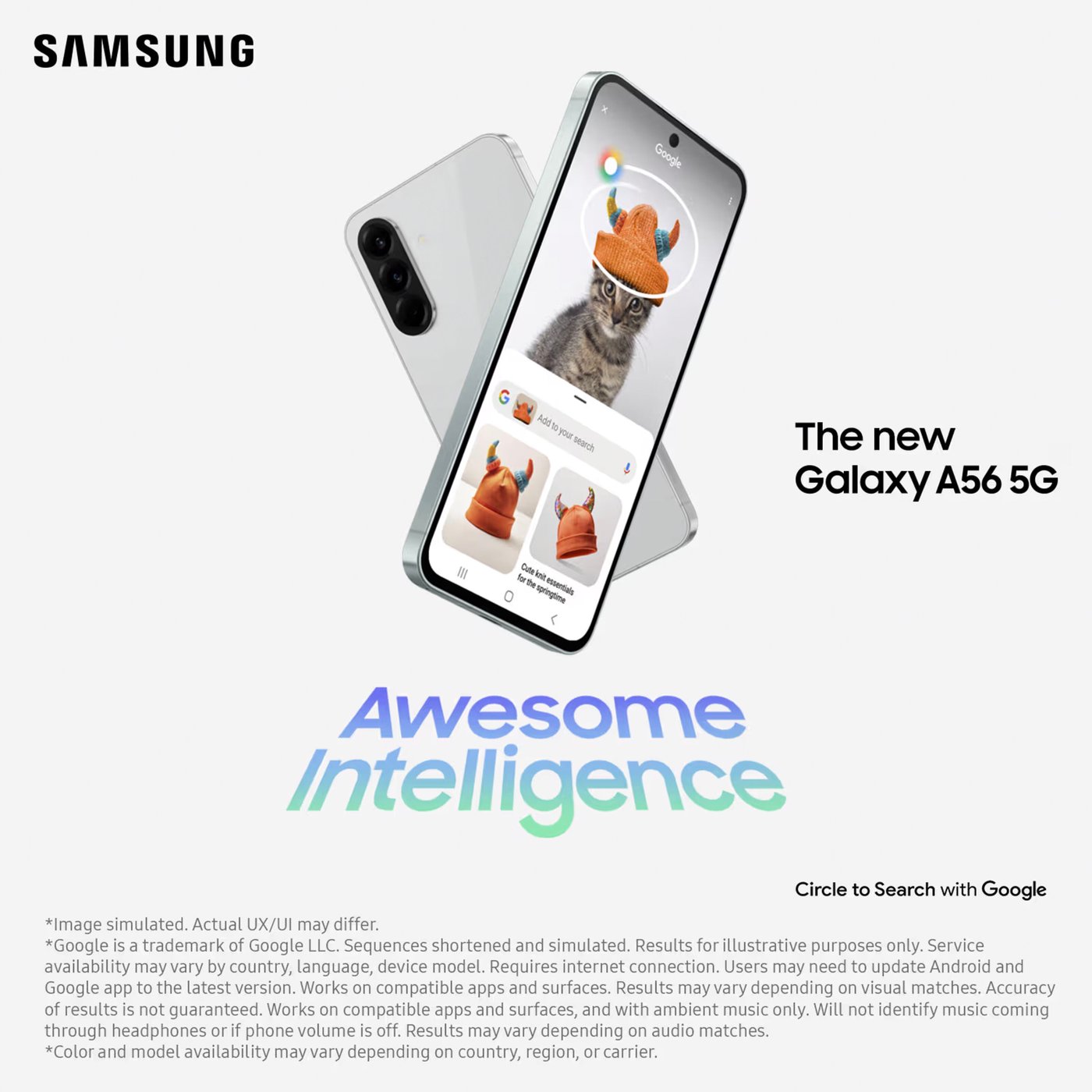 Samsung Galaxy A56 5G 128GB Ljusgrå