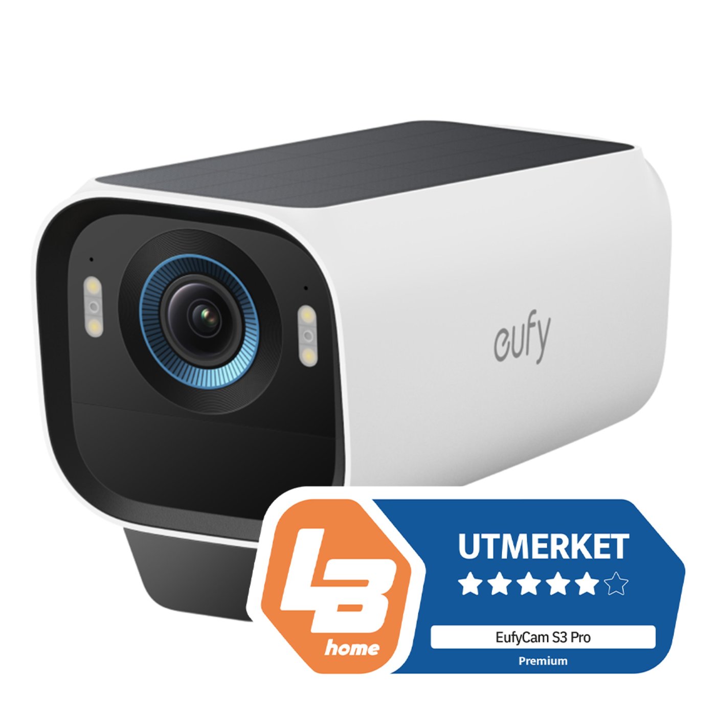 Eufy EufyCam S3 Pro med solpanel Ekstra kamera 1-pk.