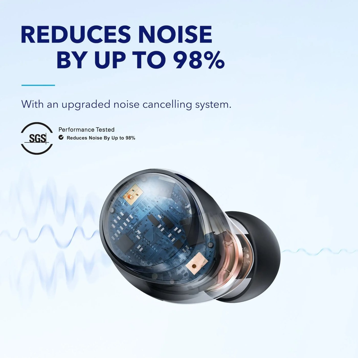 Soundcore Space A40 trådlösa hörlurar med brusreducering Svart
