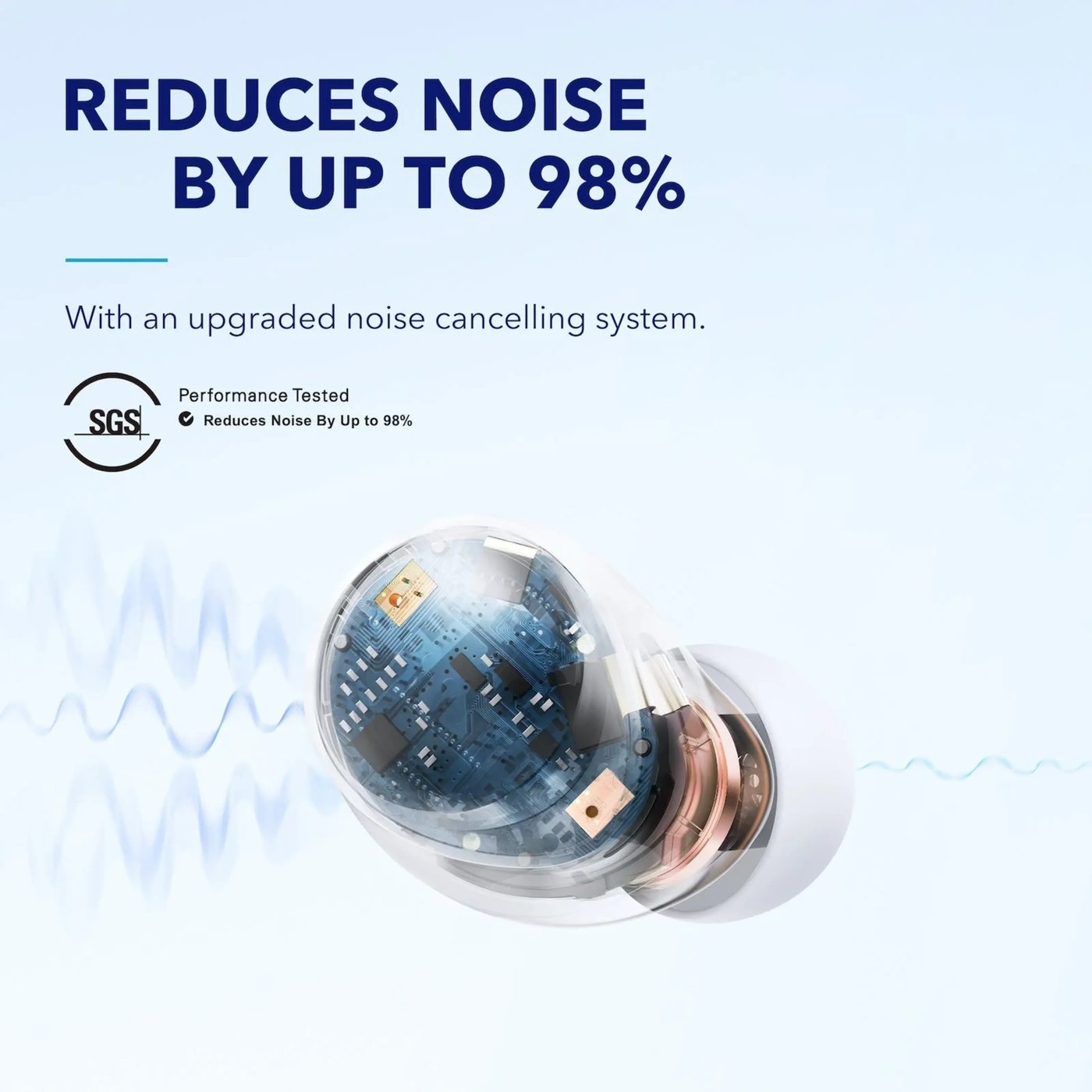 Soundcore Space A40 trådløse hodetelefoner med støyreduksjon Hvit