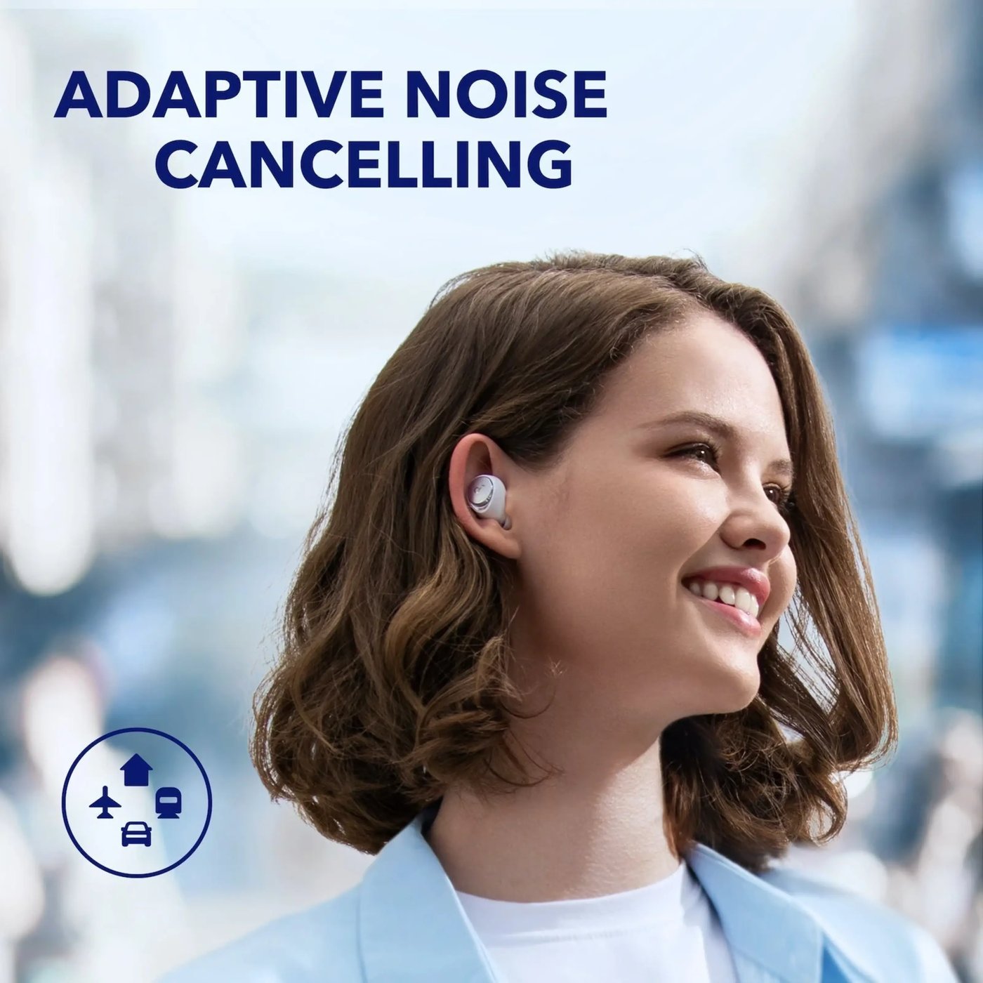 Soundcore Space A40 trådløse hodetelefoner med støyreduksjon Hvit