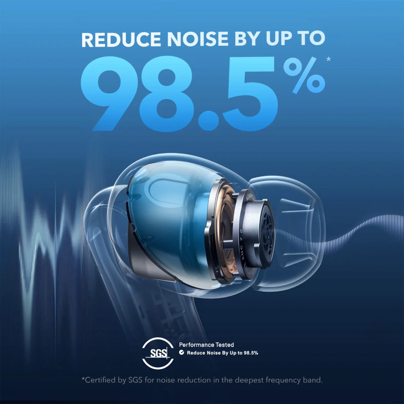Soundcore Liberty 4 NC trådløse hodetelefoner med støyreduksjon Light Blue