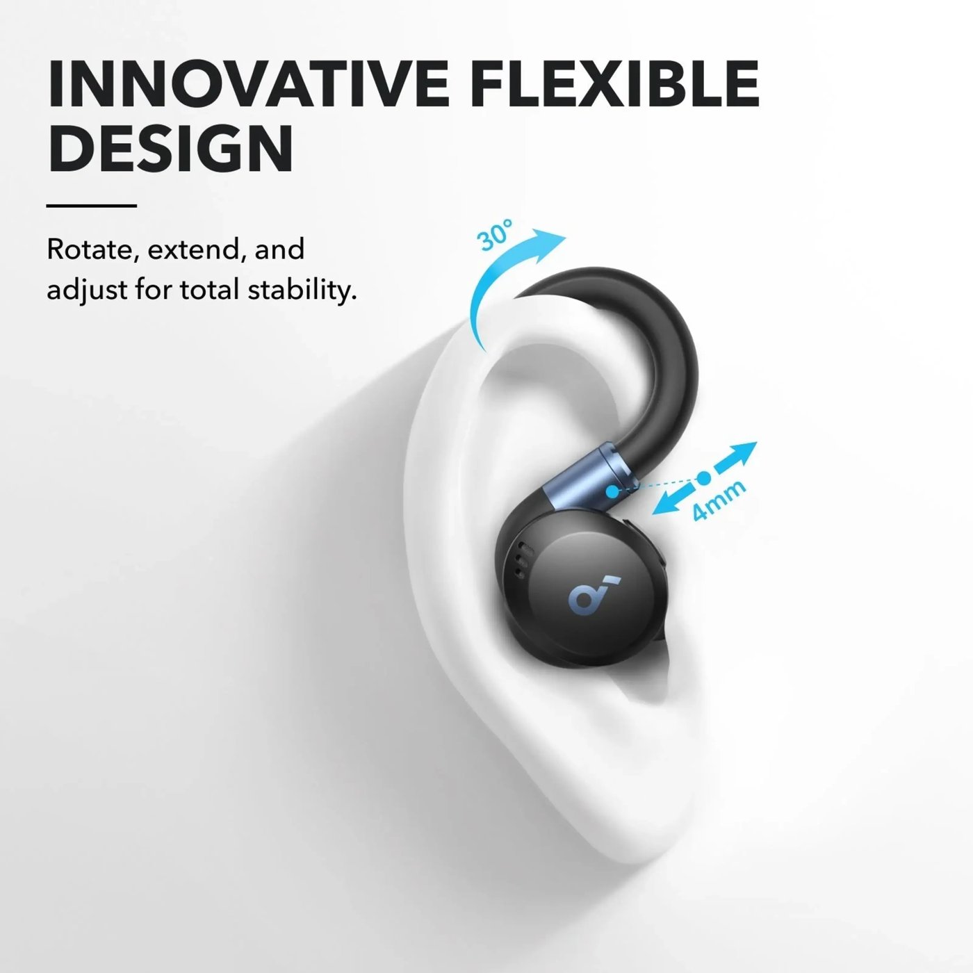 Soundcore Sport X20 trådløse hodetelefoner med støyreduksjon Svart
