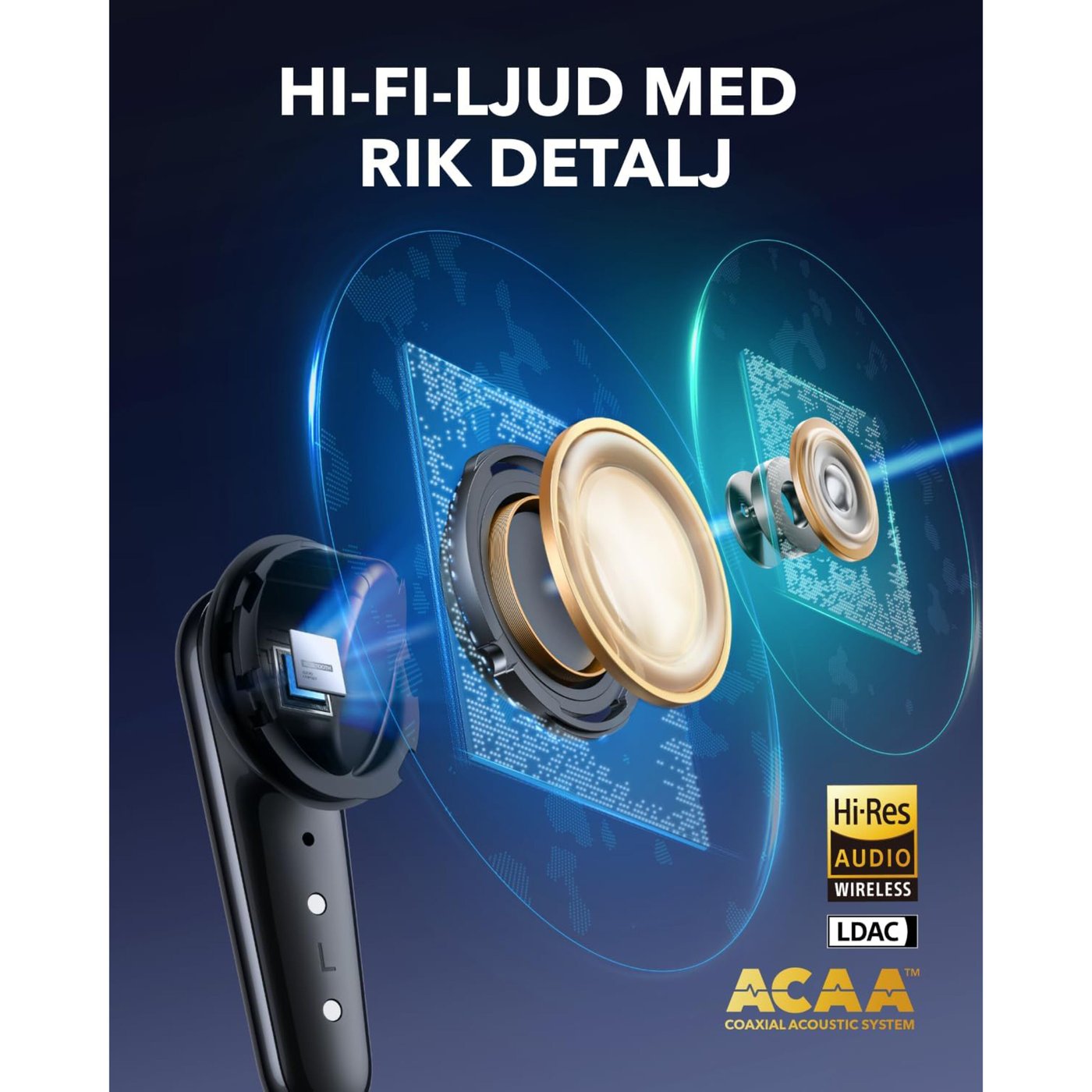 Soundcore Liberty 4 Pro Trådlösa hörlurar med ANC 2.0 Black