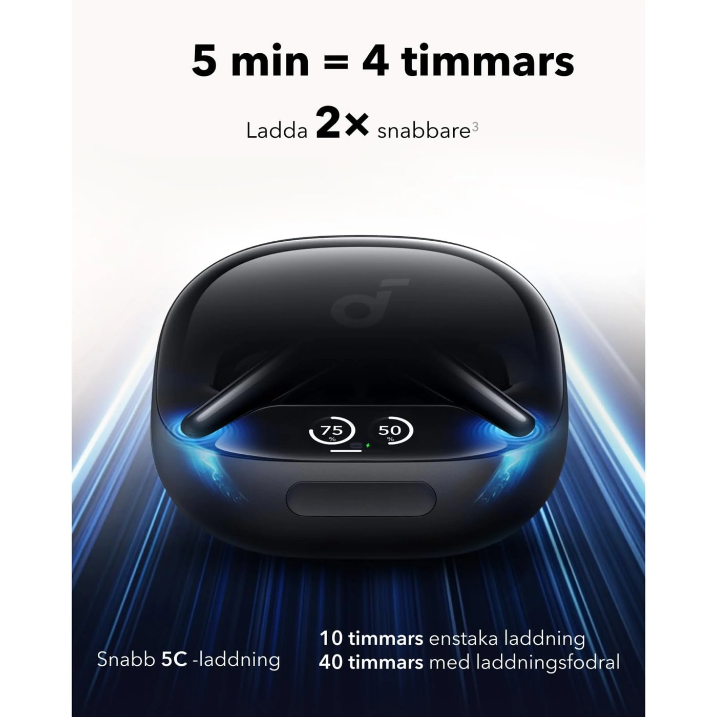 Soundcore Liberty 4 Pro trådløse hodetelefoner med støyreduksjon Black
