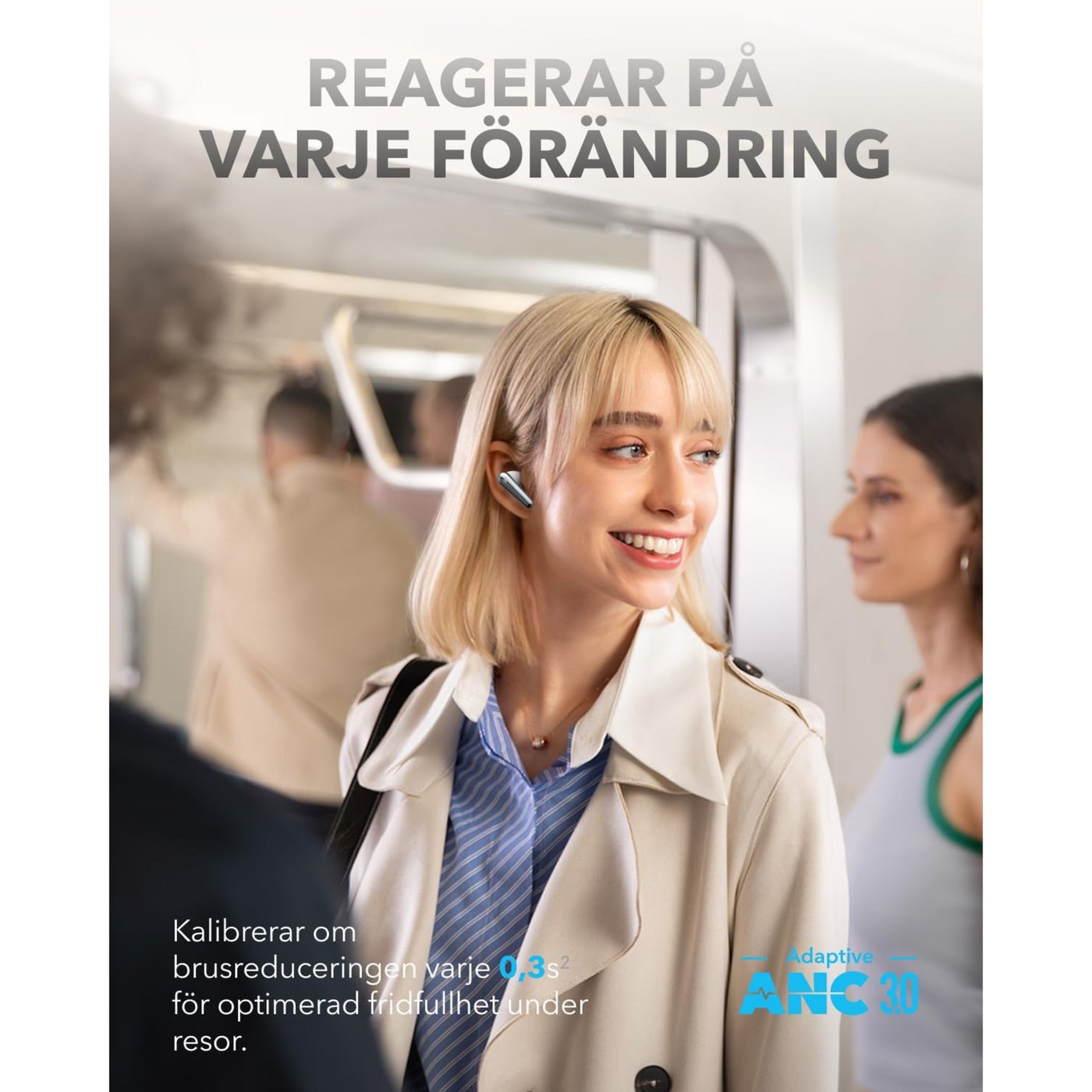 Soundcore Liberty 4 Pro Trådløse hodetelefoner med ANC 2.0 White