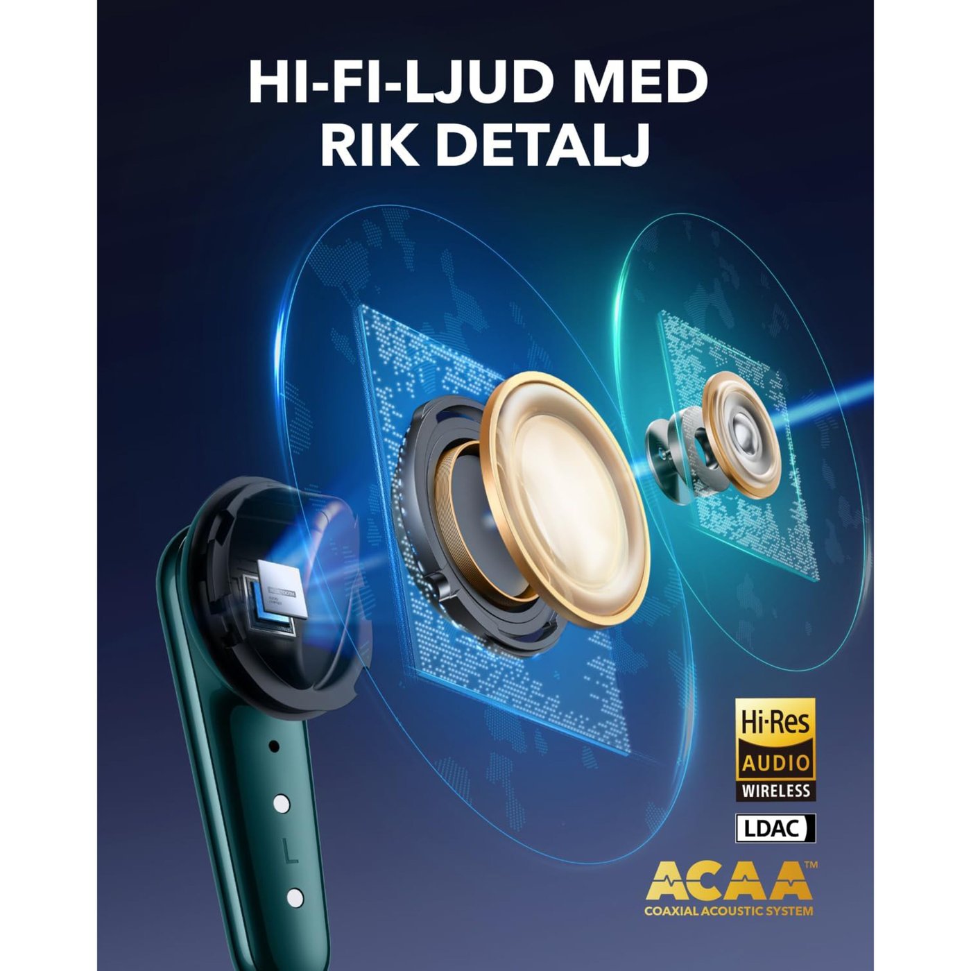 Soundcore Liberty 4 Pro Trådløse hodetelefoner med ANC 2.0 Green