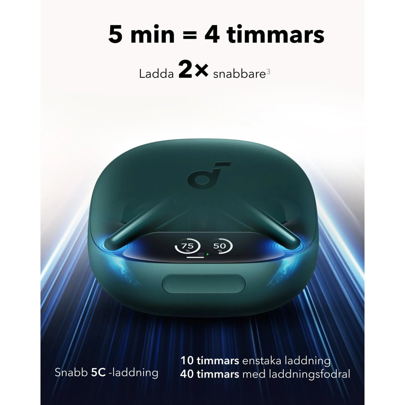 Soundcore Liberty 4 Pro trådløse hodetelefoner med støyreduksjon Green