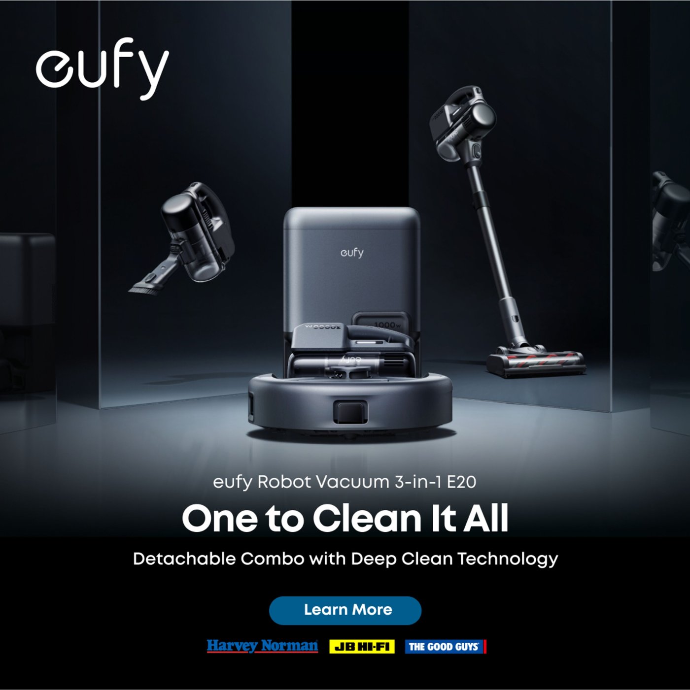 Eufy E20 3-i-1 robotdammsugare