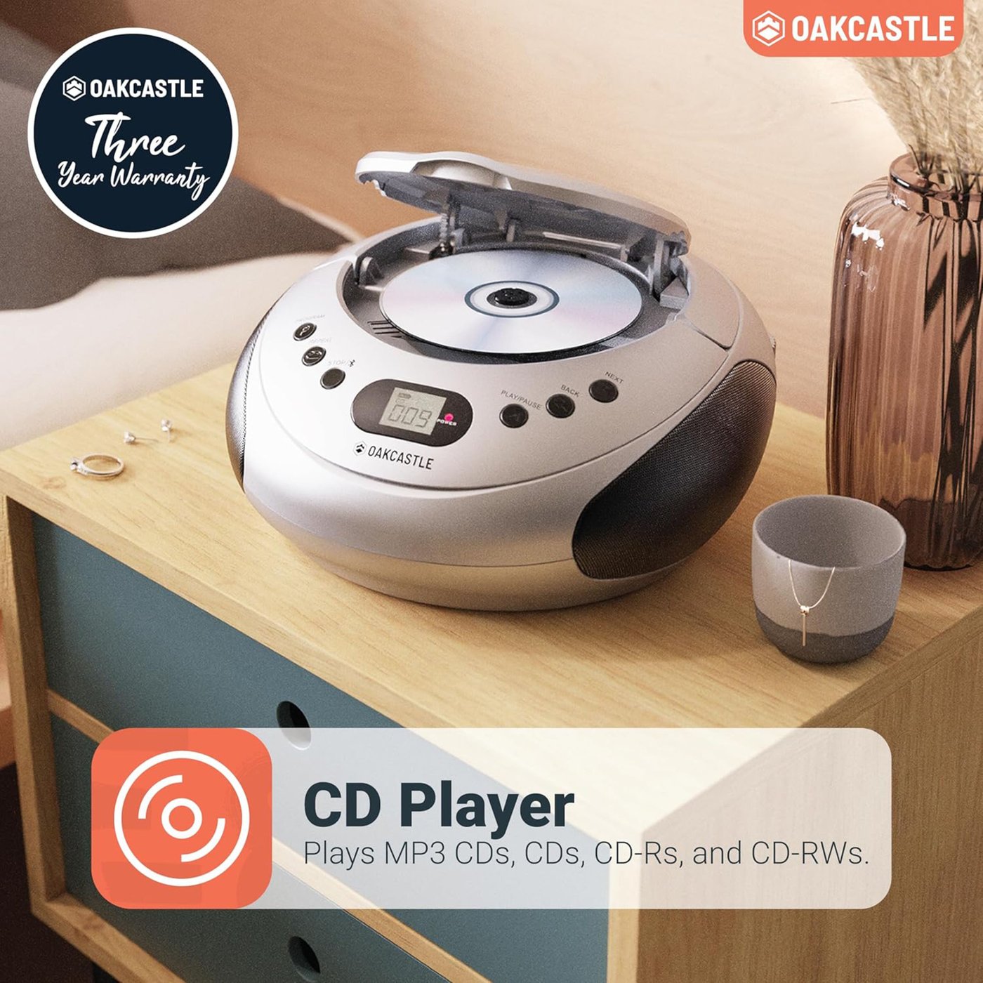 Oakcastle CD250 Bärbar CD-spelare