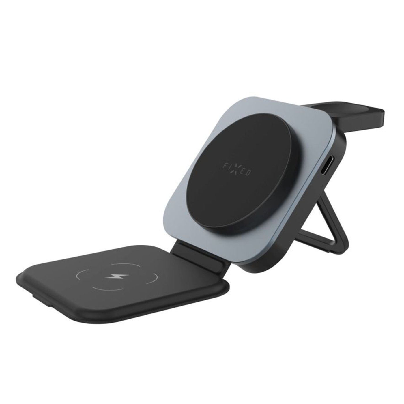 Fixed MagFlex Alu 3-i-1 Trådløs Lader med MagSafe