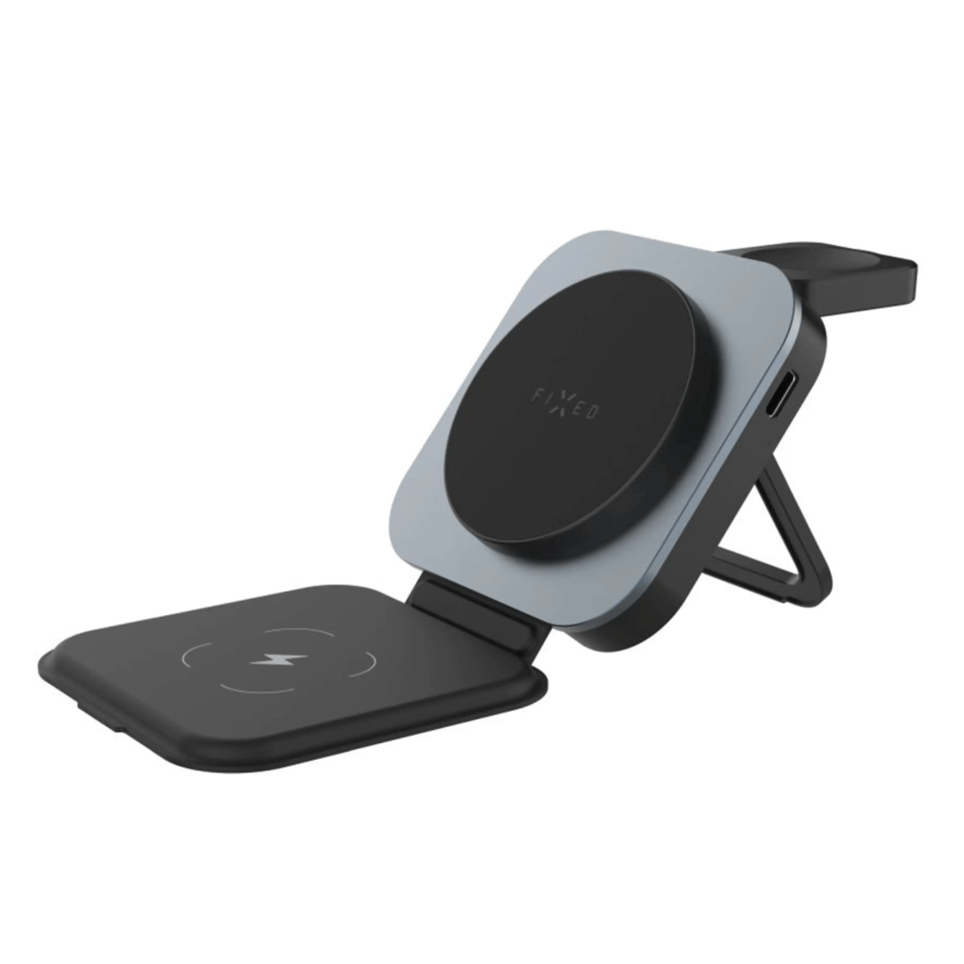 Fixed MagFlex Alu 3-i-1 Trådløs Lader med MagSafe