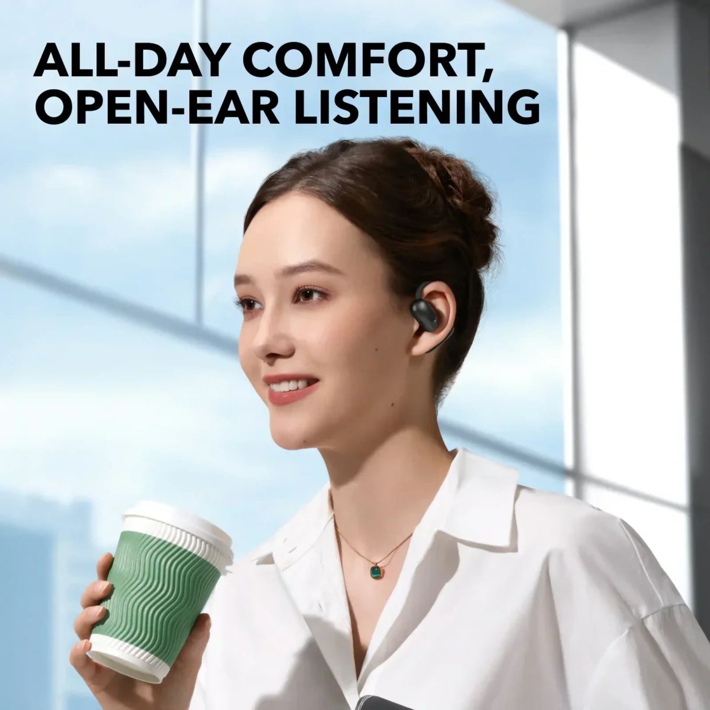 Soundcore AeroFit 2 Open-Ear-hodetelefoner Svart