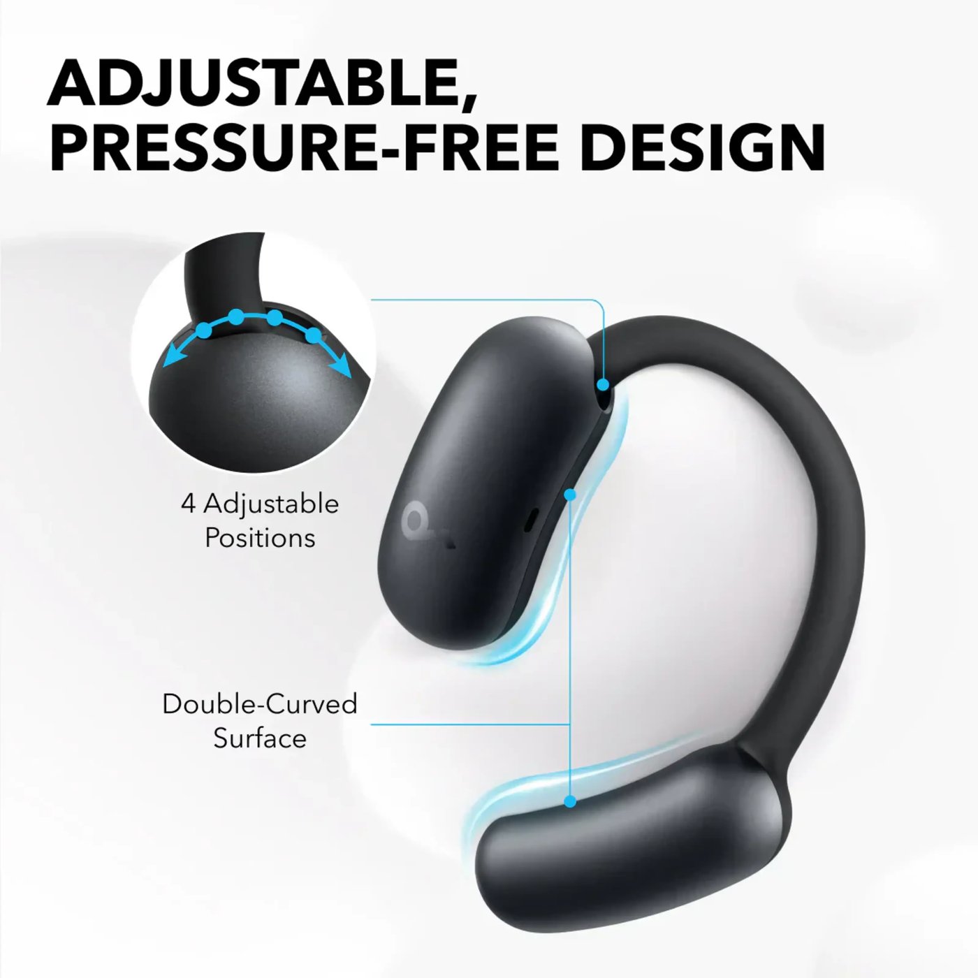 Soundcore AeroFit 2 Open-Ear-hodetelefoner Svart