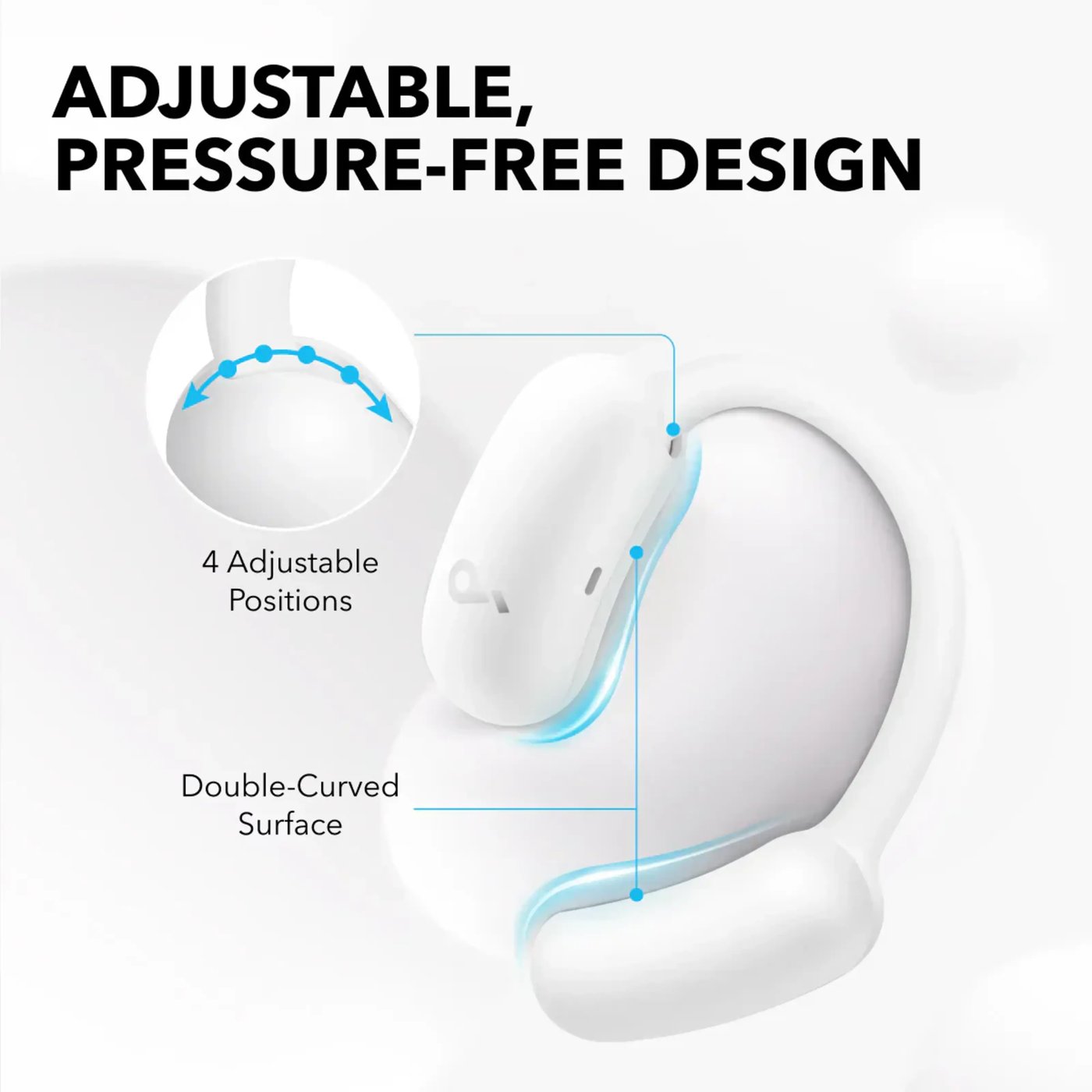 Soundcore AeroFit 2 Open-Ear-hodetelefoner Hvit