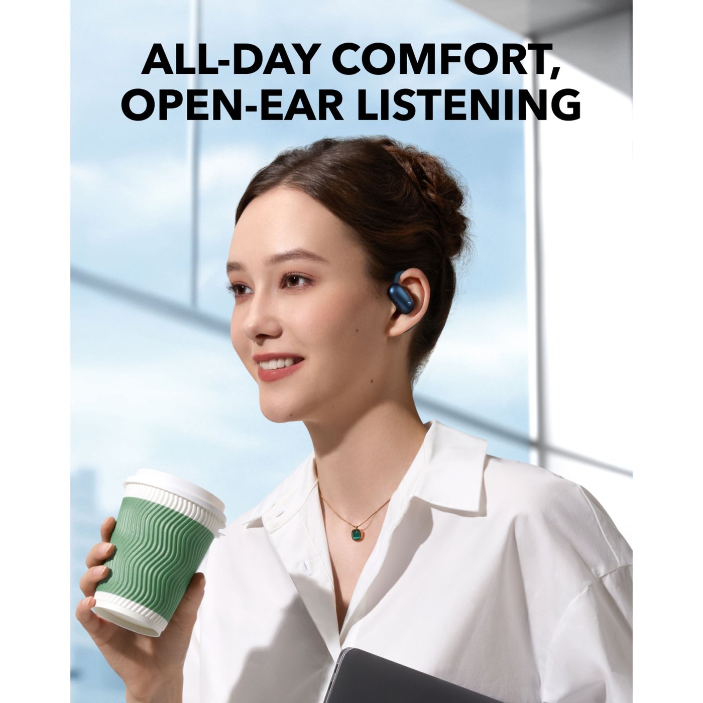 Soundcore AeroFit 2 Open-Ear-hodetelefoner Mørkeblå