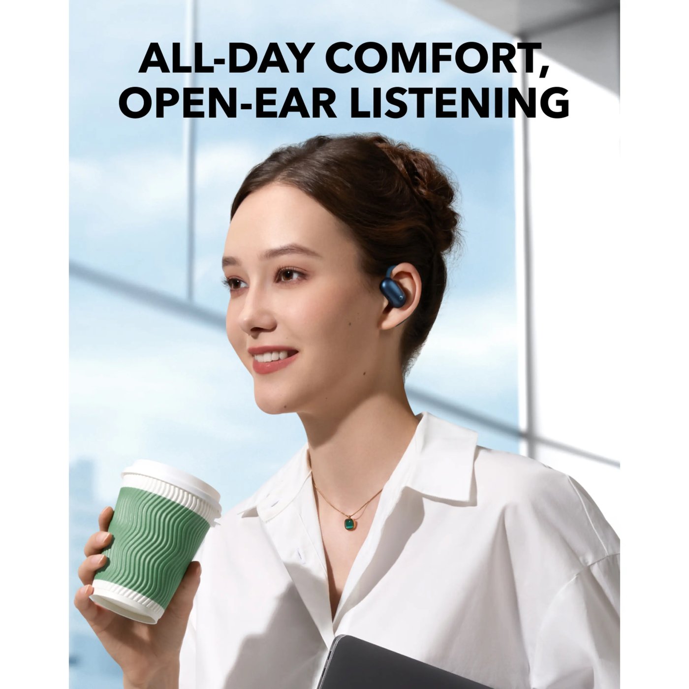 Soundcore AeroFit 2 Open-Ear-hodetelefoner Mørkeblå