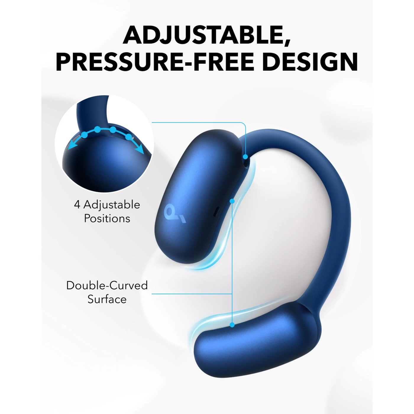 Soundcore AeroFit 2 Open-Ear-hodetelefoner Mørkeblå