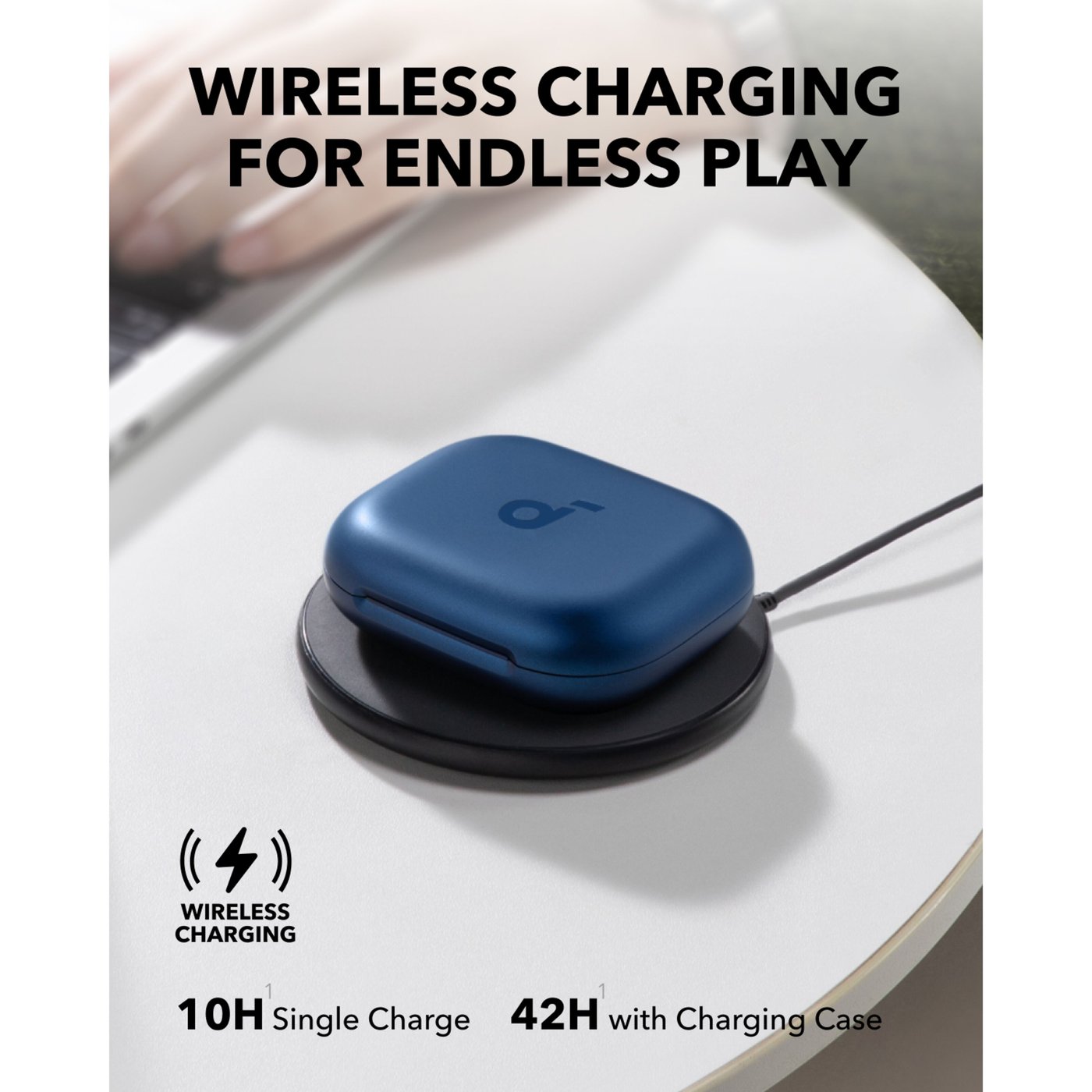 Soundcore AeroFit 2 Open-Ear-hodetelefoner Mørkeblå