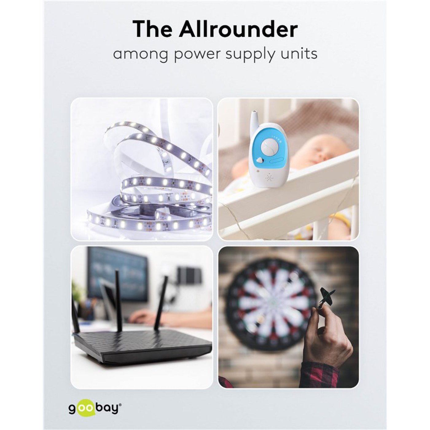 Ställbar nätadapter 3-12 V (DC) 27 W