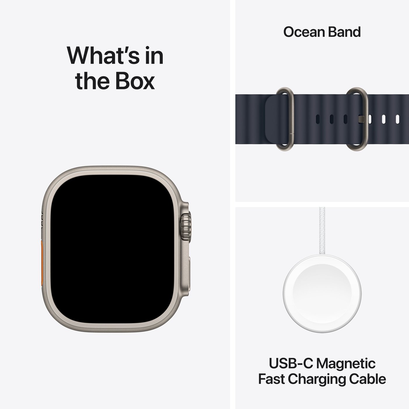 Apple Watch Ultra 2 GPS + Cellular Natural Titanium Case med Navy Ocean band