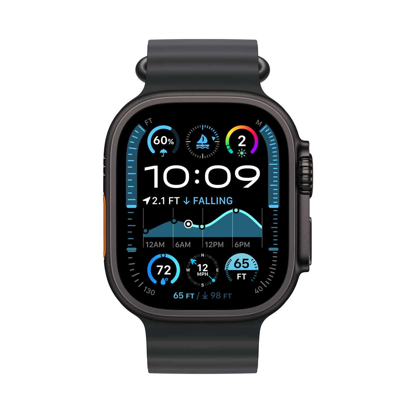 Apple Watch Ultra 2 GPS + Cellular Black Titanium Case med Black Ocean band