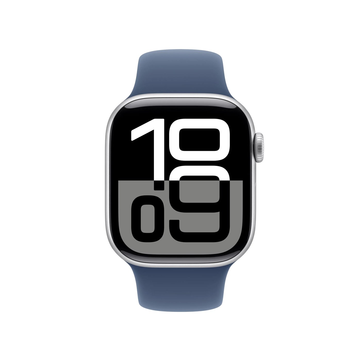 Apple Watch Series 10 GPS 42 mm Silver Case med Denim Sport Band S/M