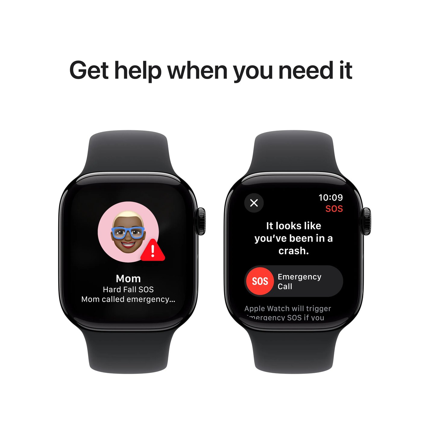 Apple Watch Series 10 GPS 42 mm Jet Black Case med Black Sport Band S/M
