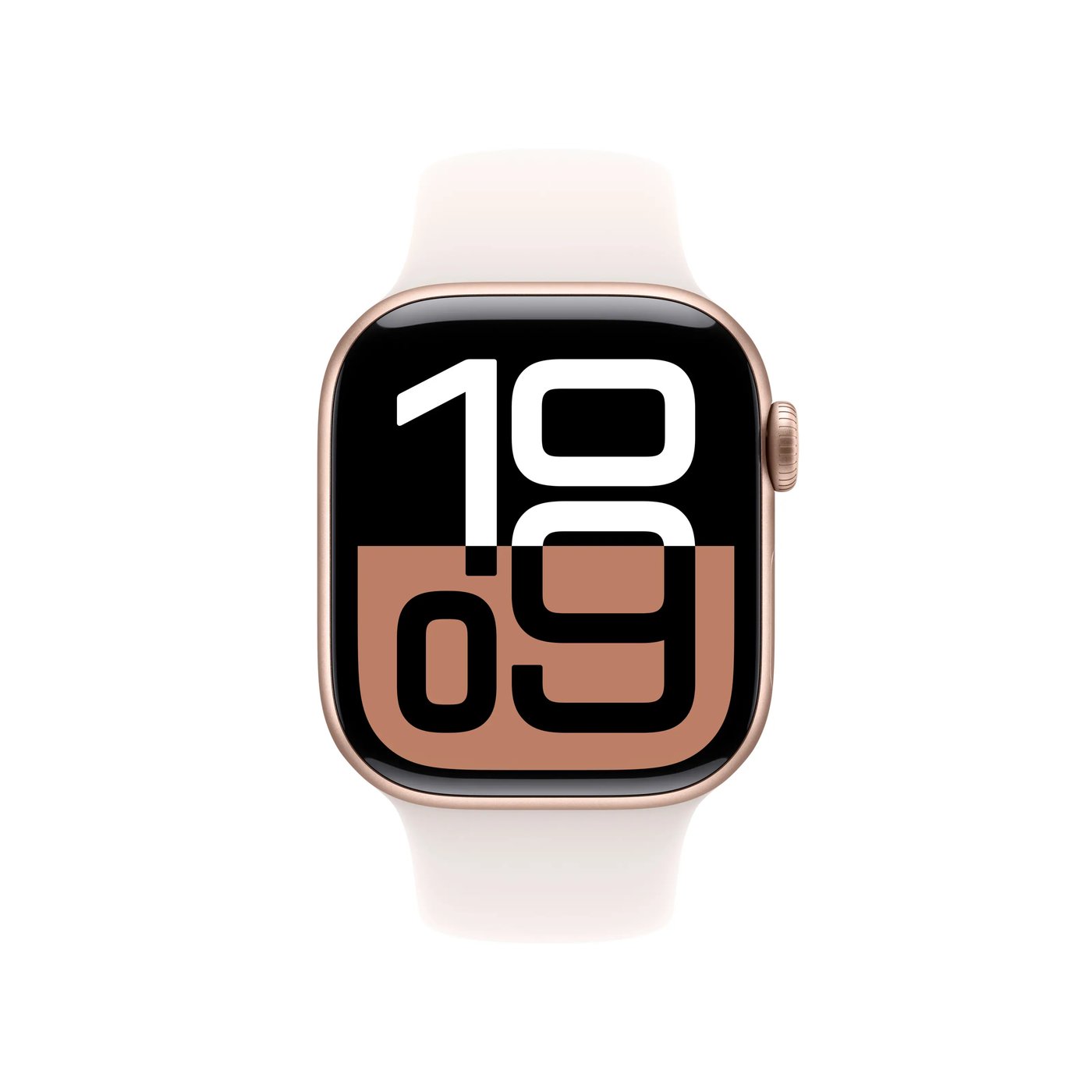 Apple Watch Series 10 GPS 42 mm Rose Gold Case med Light Blush Sport Band S/M