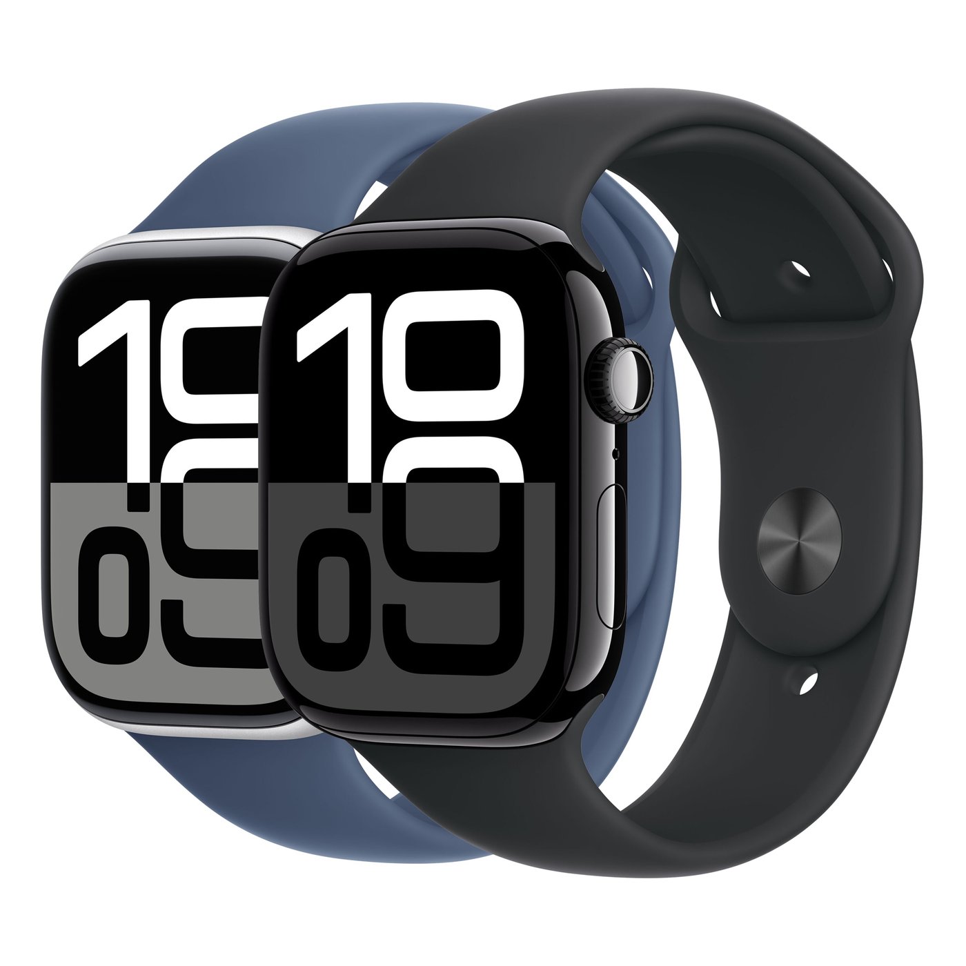 Apple Watch Series 10 GPS 46 mm Jet Black Case med Black Sport band S/M