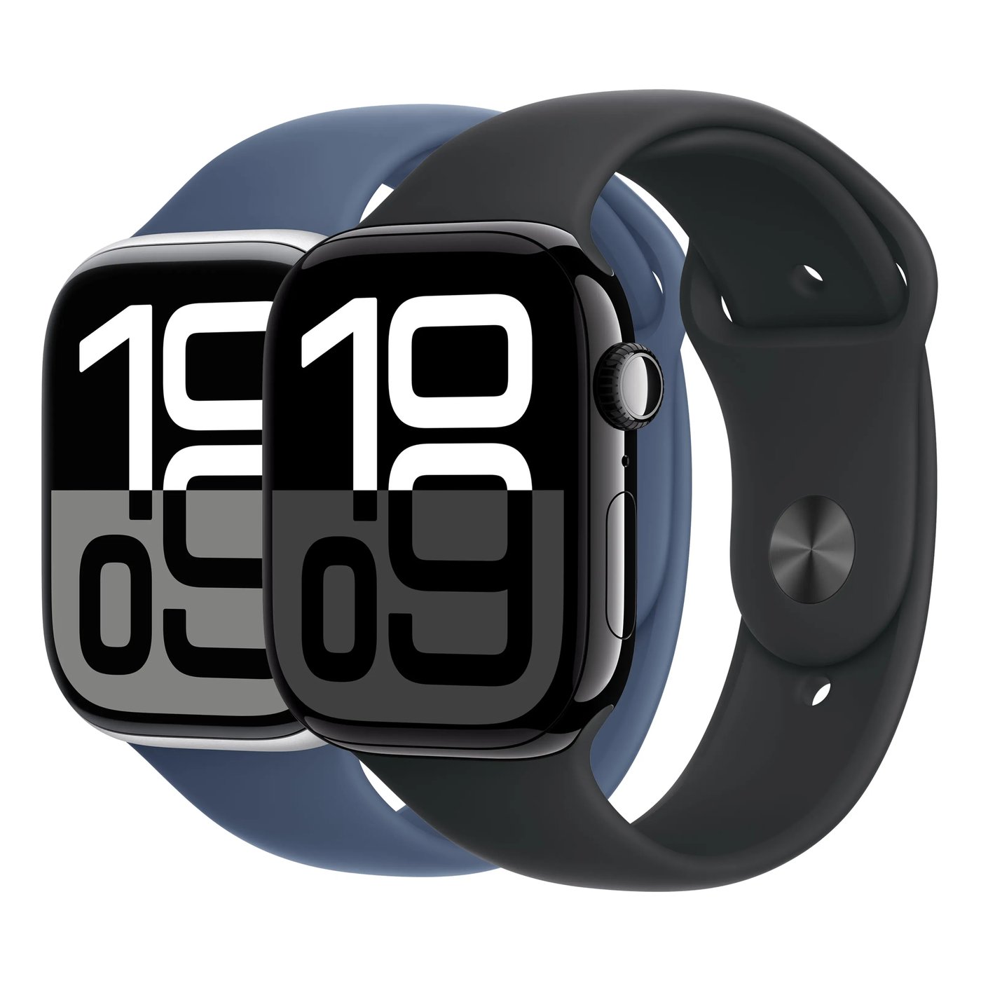 Apple Watch Series 10 GPS 46 mm Jet Black Case med Black Sport band S/M