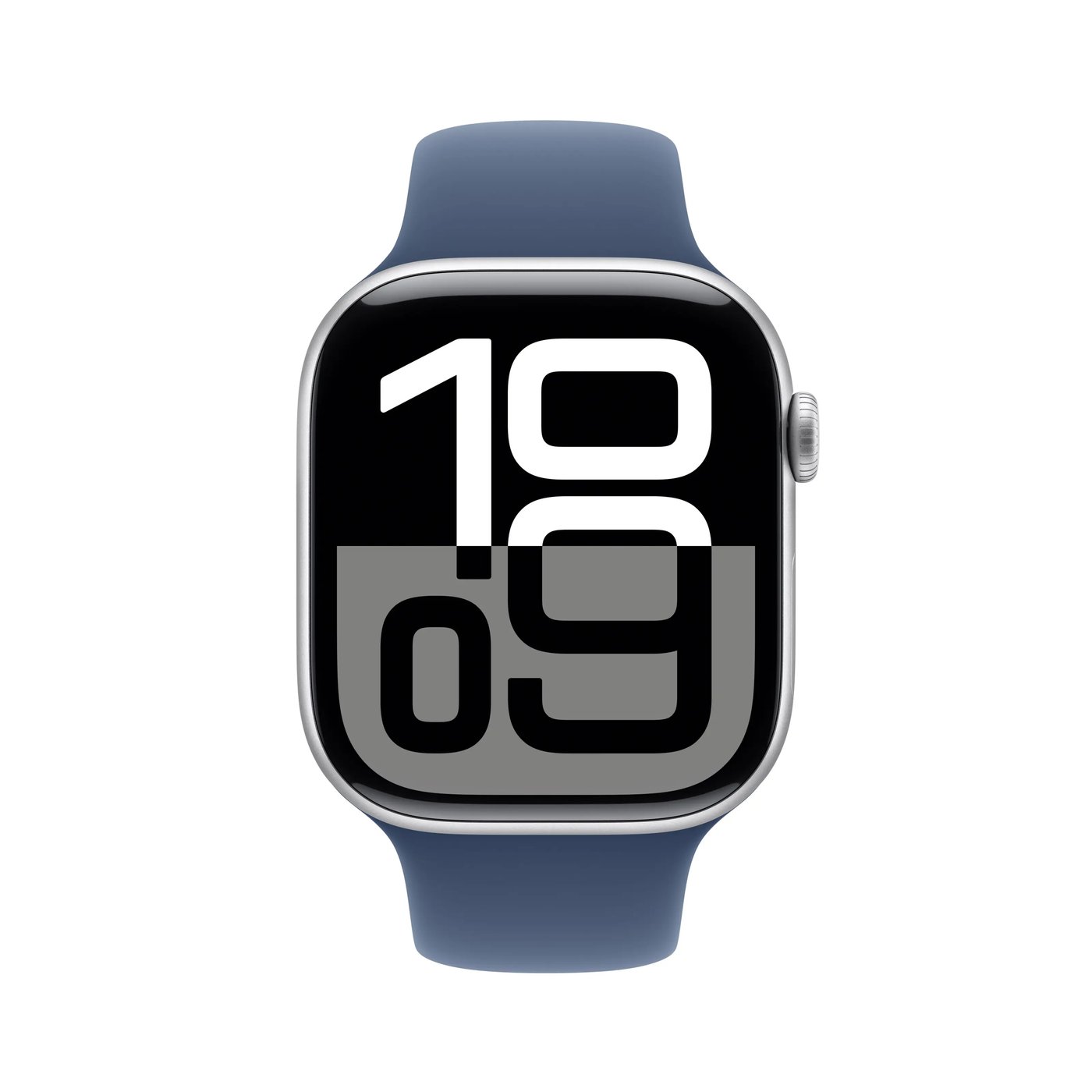 Apple Watch Series 10 GPS 46 mm Silver Case med Denim Sport band M/L