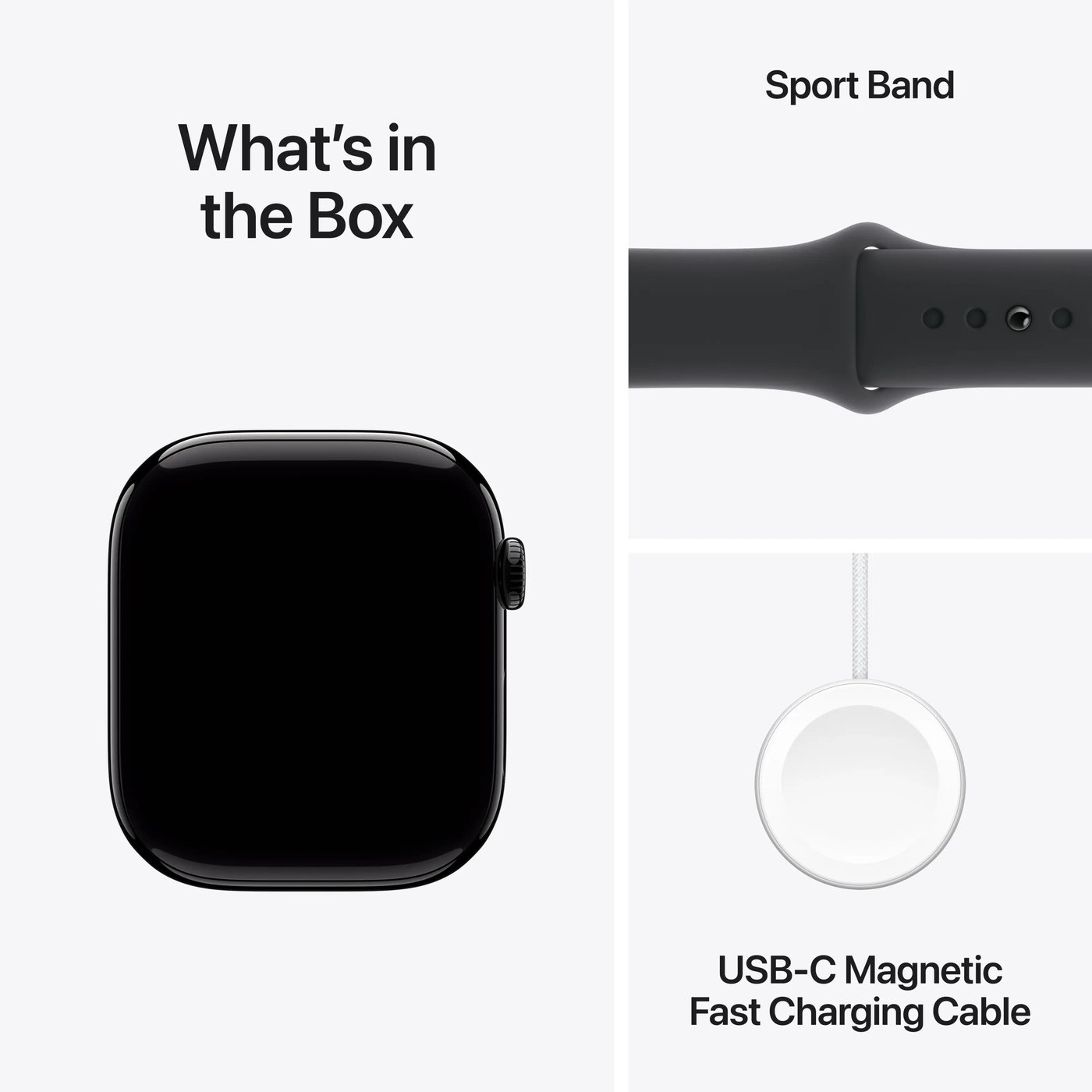 Apple Watch Series 10 GPS 46 mm Jet Black Case med Black Sport band S/M