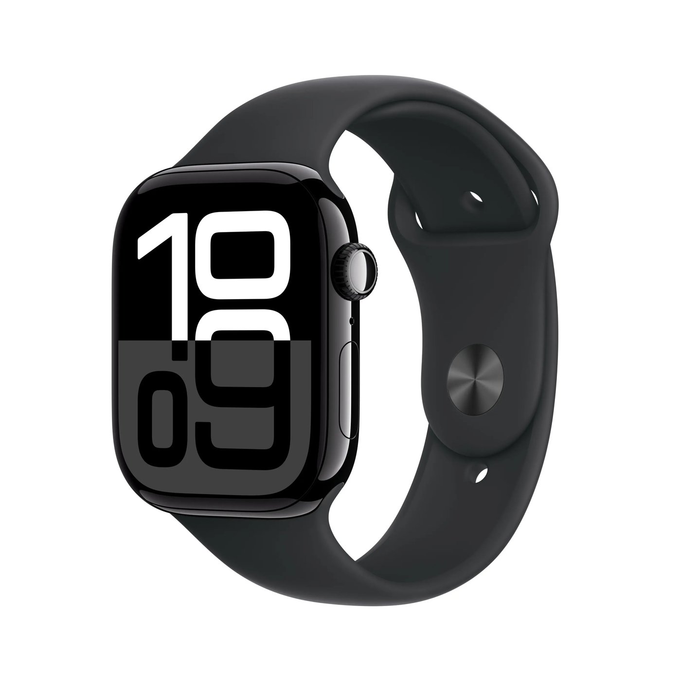 Apple Watch Series 10 GPS 46 mm Jet Black Case med Black Sport band M/L