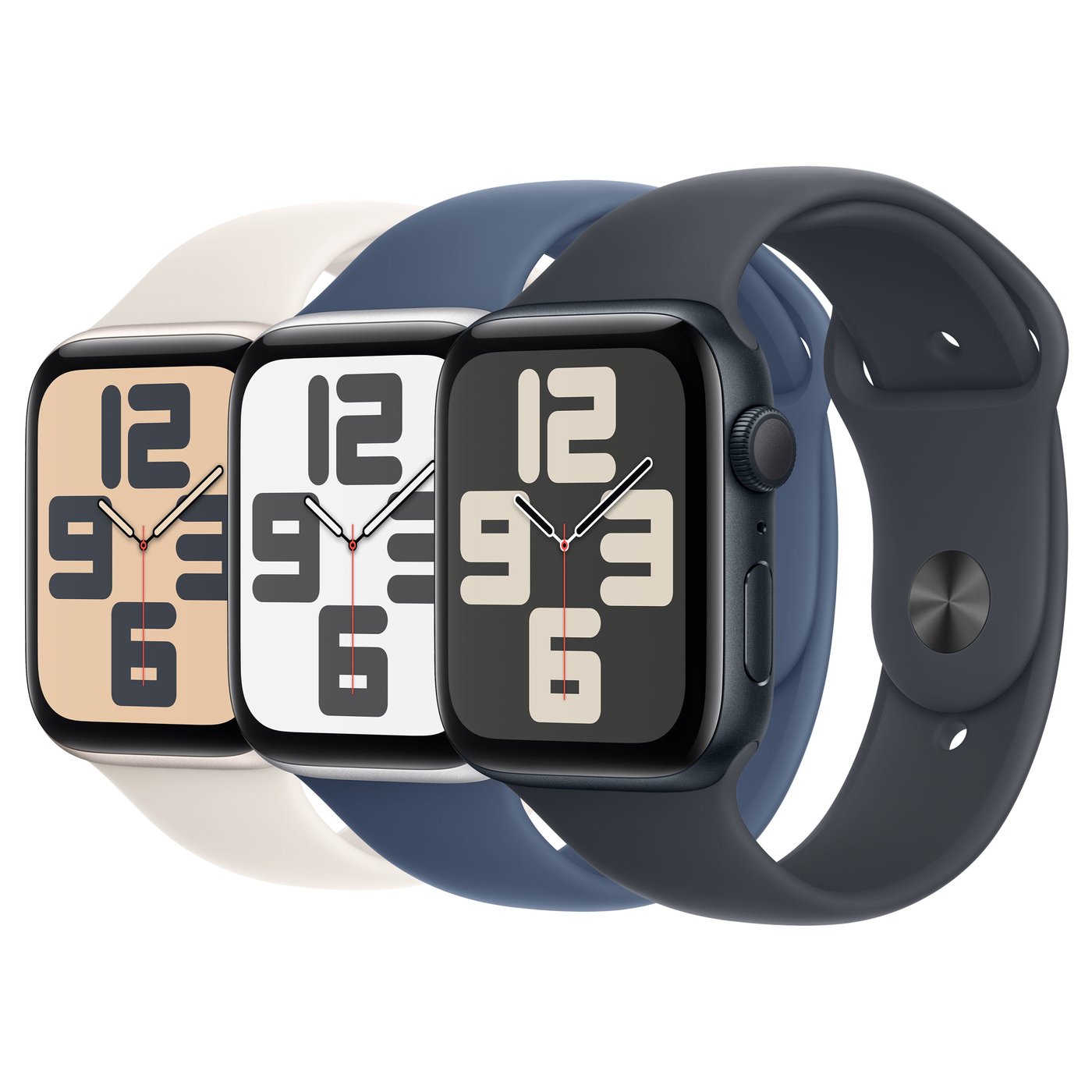 Apple Watch SE GPS 44 mm Starlight Case med Starlight Sport band M/L