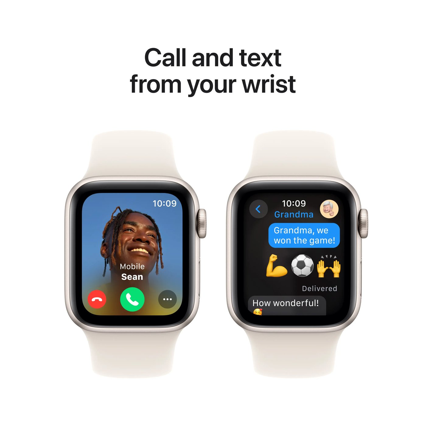 Apple Watch SE GPS 40 mm Starlight Case med Starlight Sport band M/L